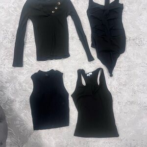Lot of 4 black  Women's Tops Collection